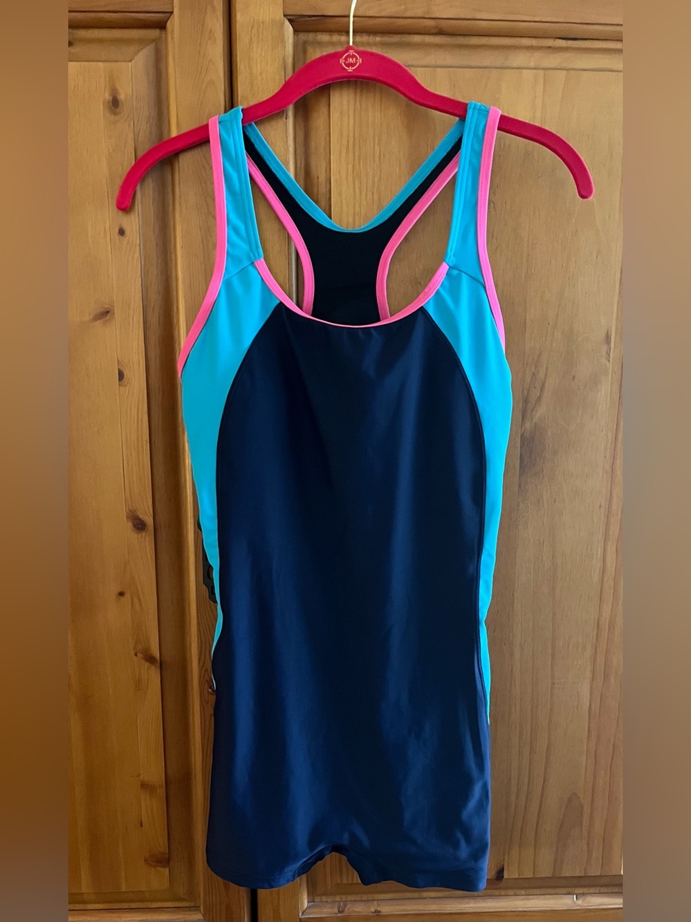 One piece sporty & modest bathing suit. NWT  Size Large